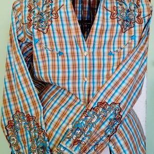 Western shirt, rhinestone with snaps